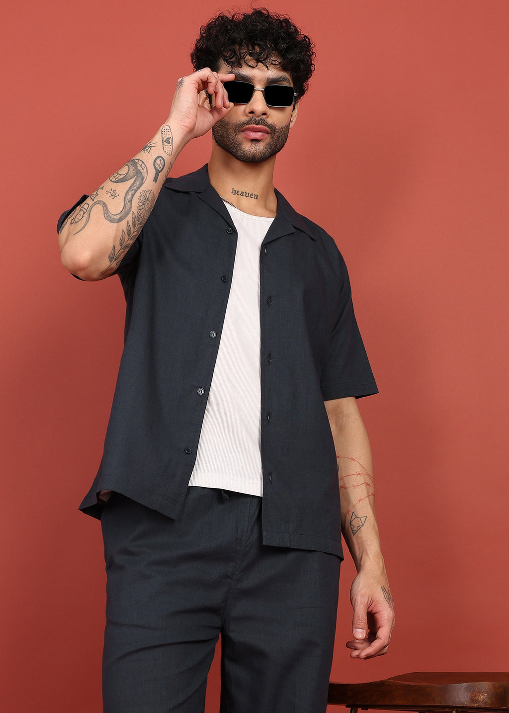 Fabmade Midnight Ease Shirt & Trouser Co-Ord Set | Grocsy