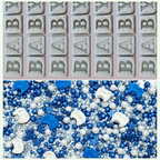 Confect Boys Baby Shower Sprinkles | Gender Reveal Sprinkles | Baby Blue Sprinkles | Grocsy