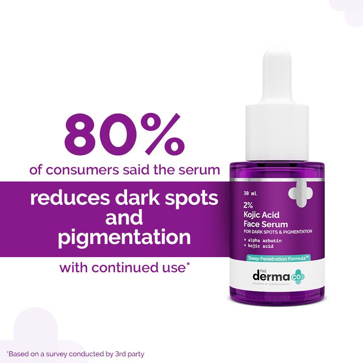 The Derma Co 2% Kojic Acid Face Serum with 1% Alpha Arbutin & Niacinamide | Grocsy