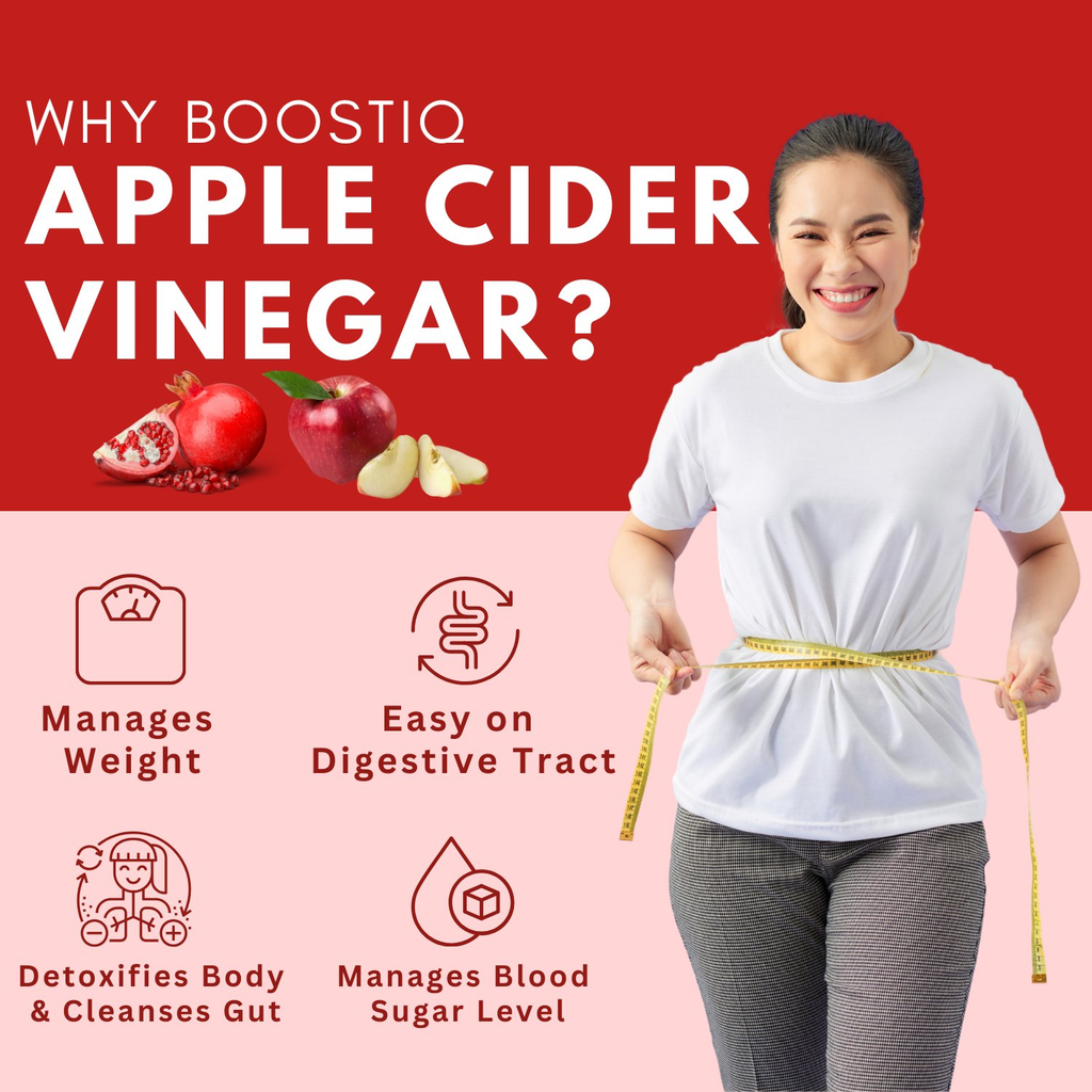 BOOSTIQ Apple Cider Vinegar Effervescent Tablets - Apple Flavour | Grocsy