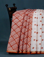 Shades of Milk White And Red Colour With Patli Pallu Design Pure Kota Cotton Saree By Gayathri Reddy Designer Studio | Grocsy