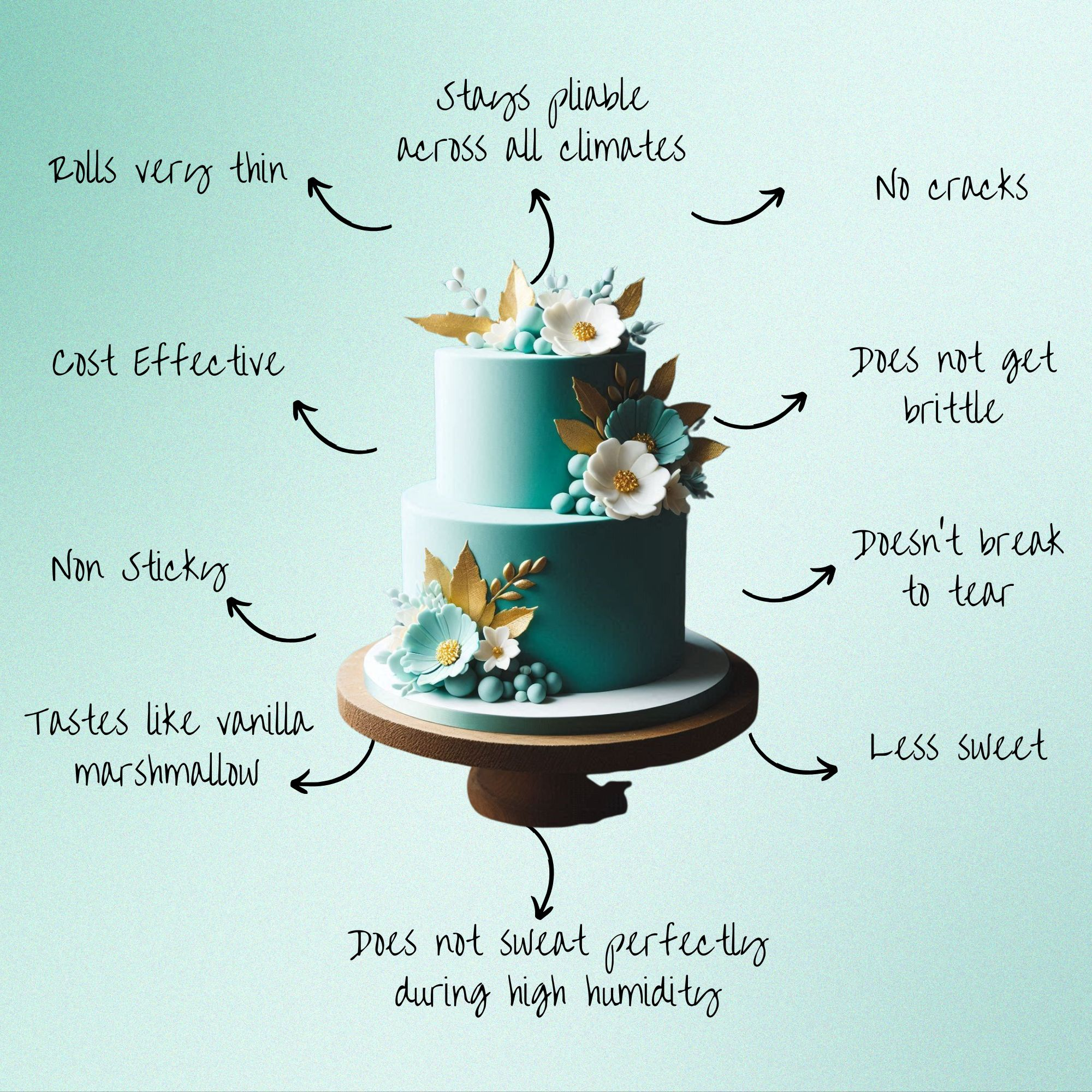 Confect Teal Fondant | Edible Sugarpaste | Grocsy