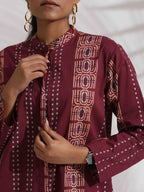 trueBrowns Purple Cotton Print Short Co-ord Set | Grocsy