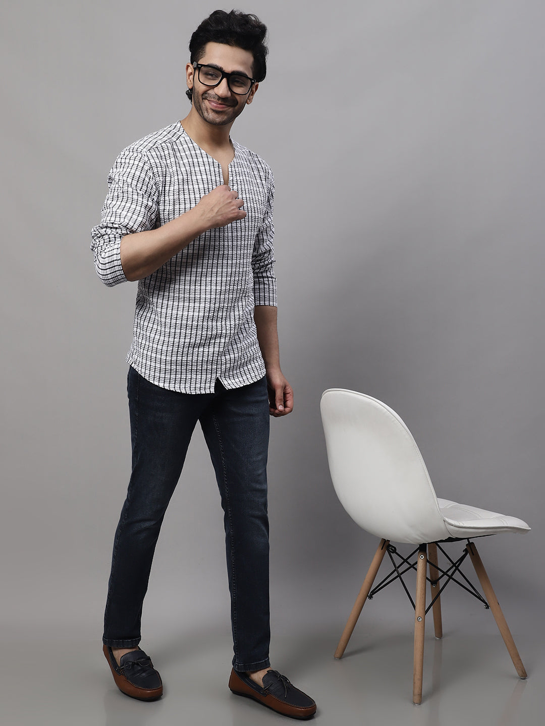 Even Apparels Multi Pure Cotton Open Neck Kurta | Grocsy