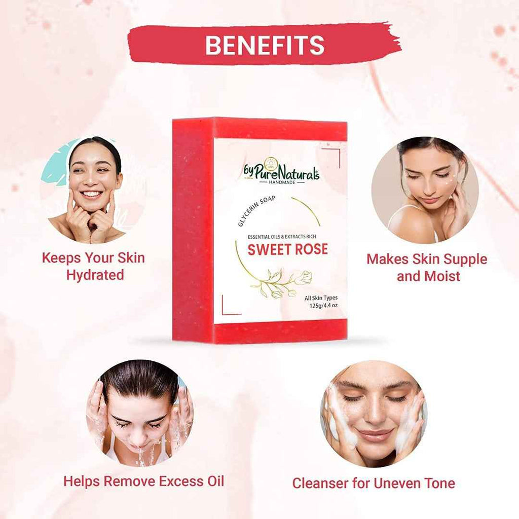 byPureNaturals Sweet Rose Soap | Grocsy