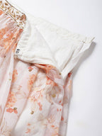 Tulsi Art Off White & Peach-Coloured Embellished Sequinned Semi-Stitched Myntra Lehenga | Grocsy