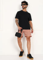 Fabmade Men’S Peach Linen Shorts | Grocsy
