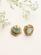 trueBrowns Brass Circular Stud Earrings | Grocsy