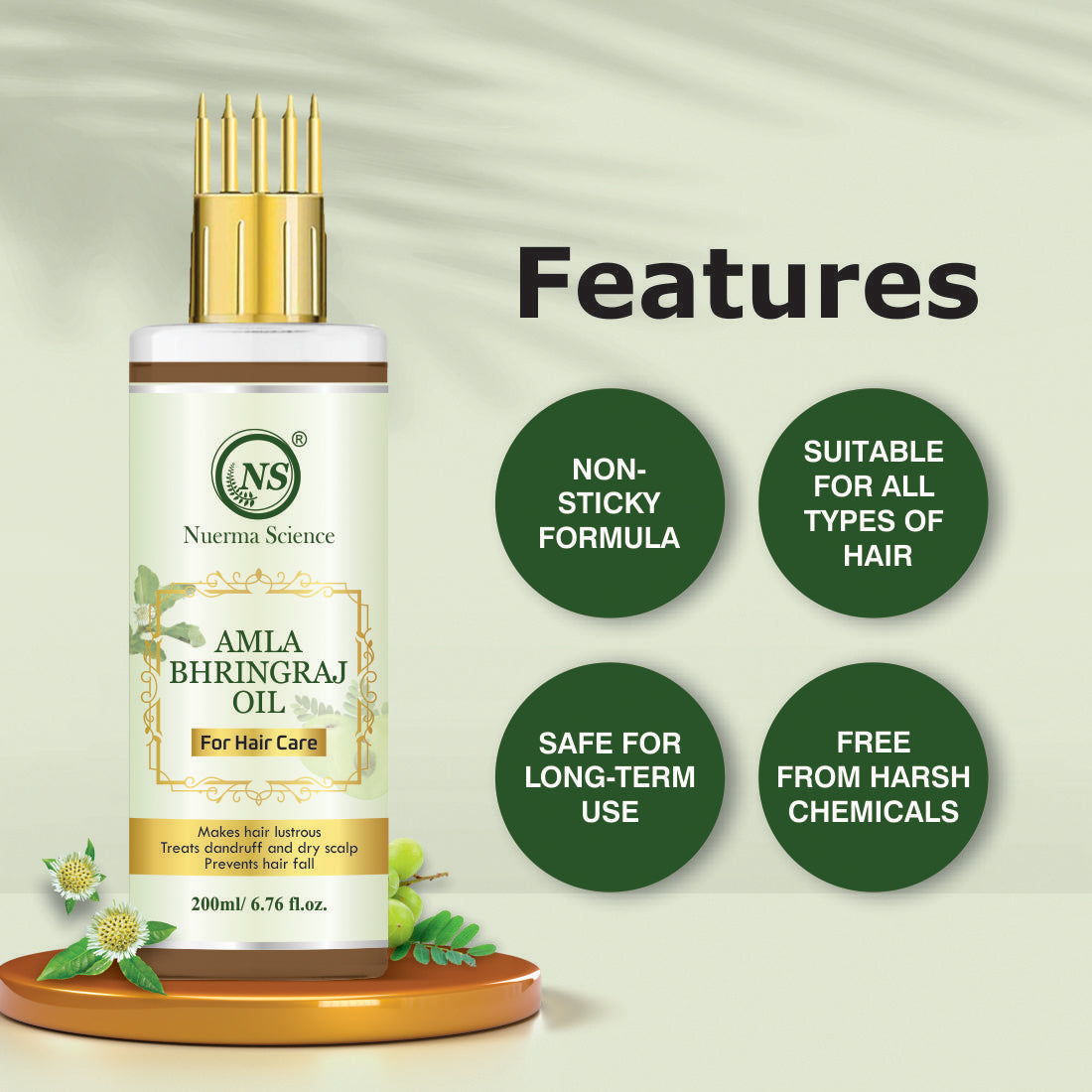 Nuerma Science Amla Bhringraj Hair Oil | Scalp Nourishment & Natural Conditioning | Grocsy