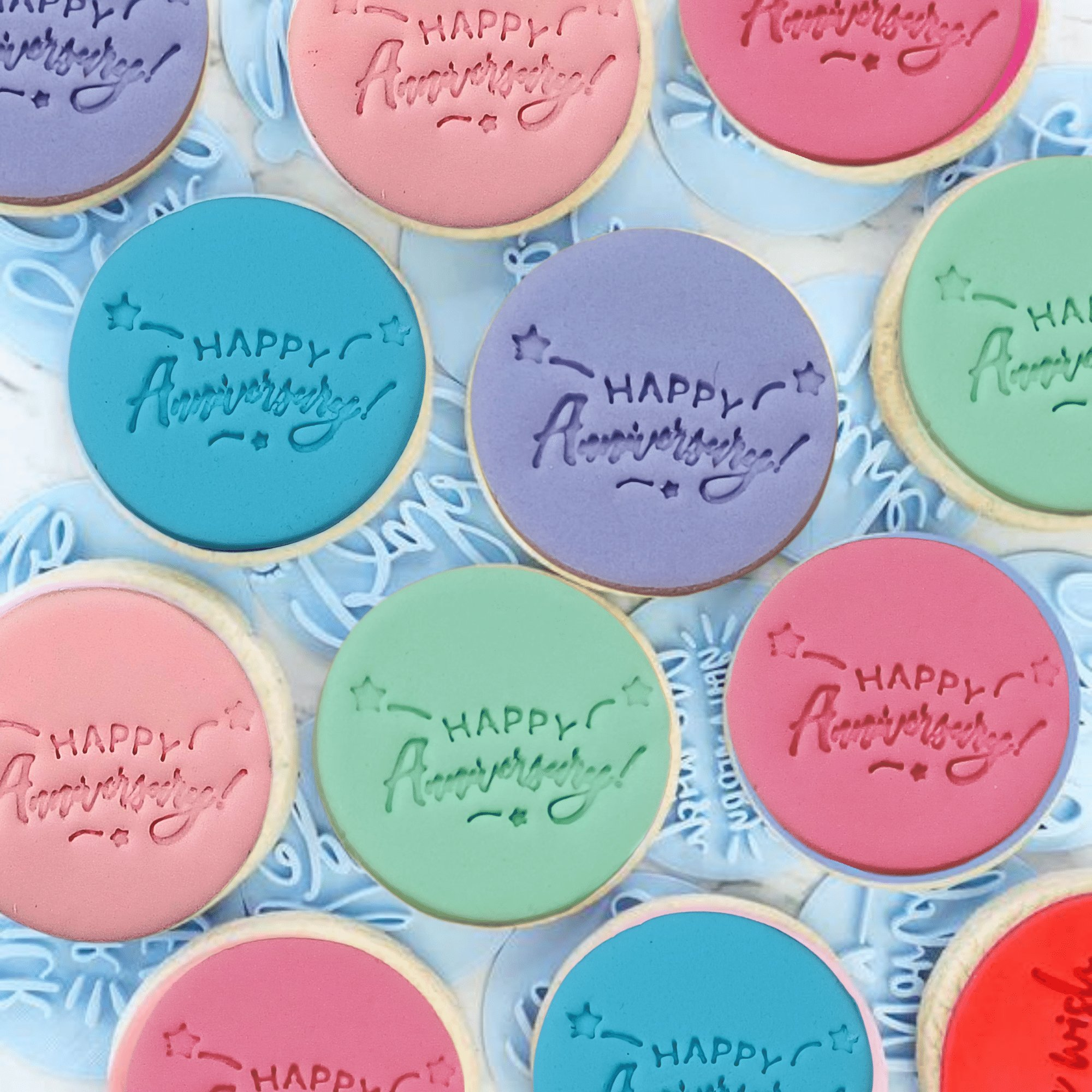 Confect Toppers Cutters | Congratulations Topper Cutter | Cake & Cupcake Decorating Supplies (Happy Anniversary) | Grocsy