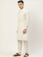 Jompers Men's Kurta Pyjama With Teal Blue Solid Nehru Jacket | Grocsy