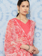 Ahalyaa Floral Poly Chiffon Saree | Grocsy