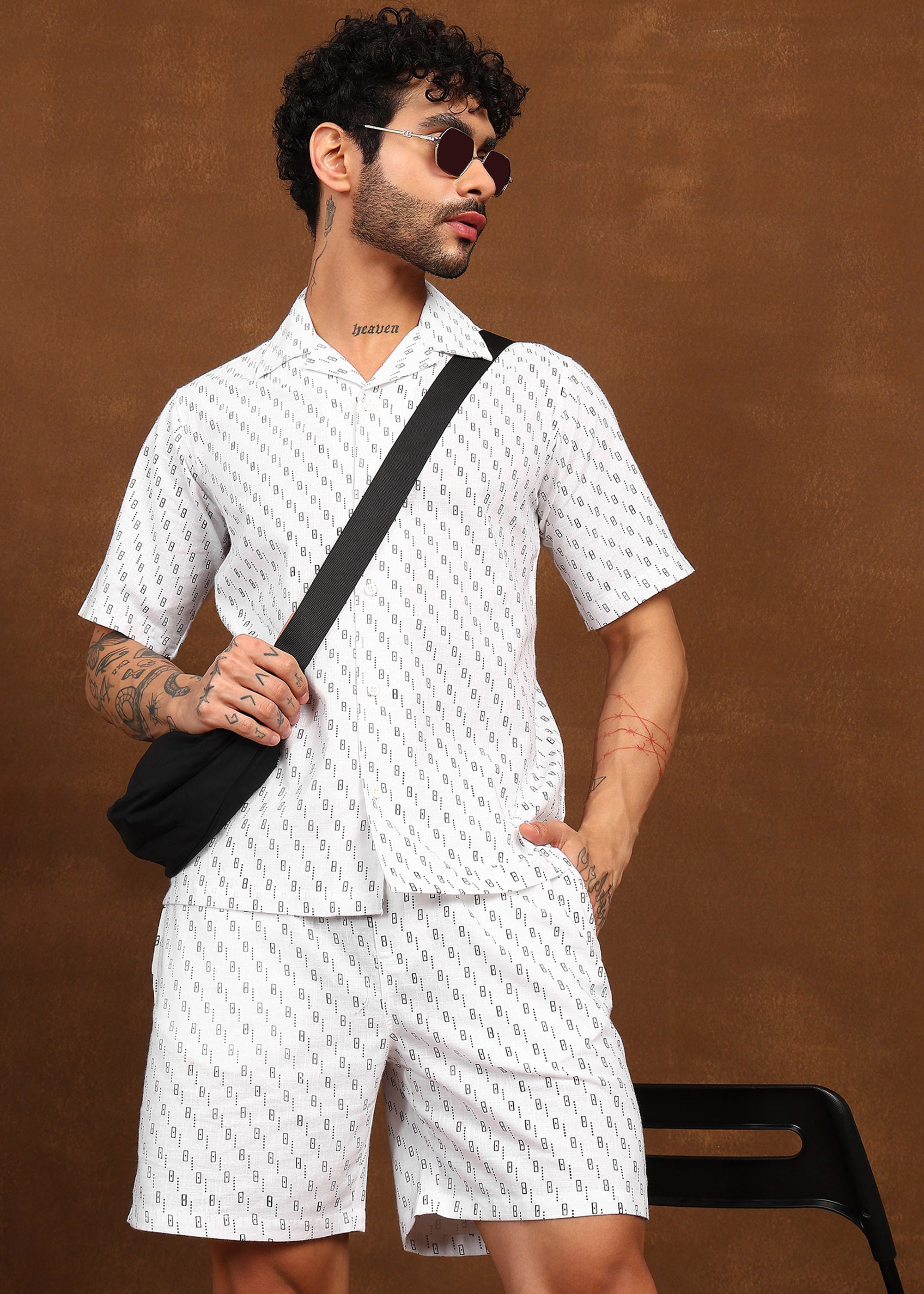 Fabmade Urban Dot Linen Co-Ord Set | Grocsy
