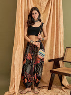 InWeave Black Multi Ethnic Harem Pant | Grocsy