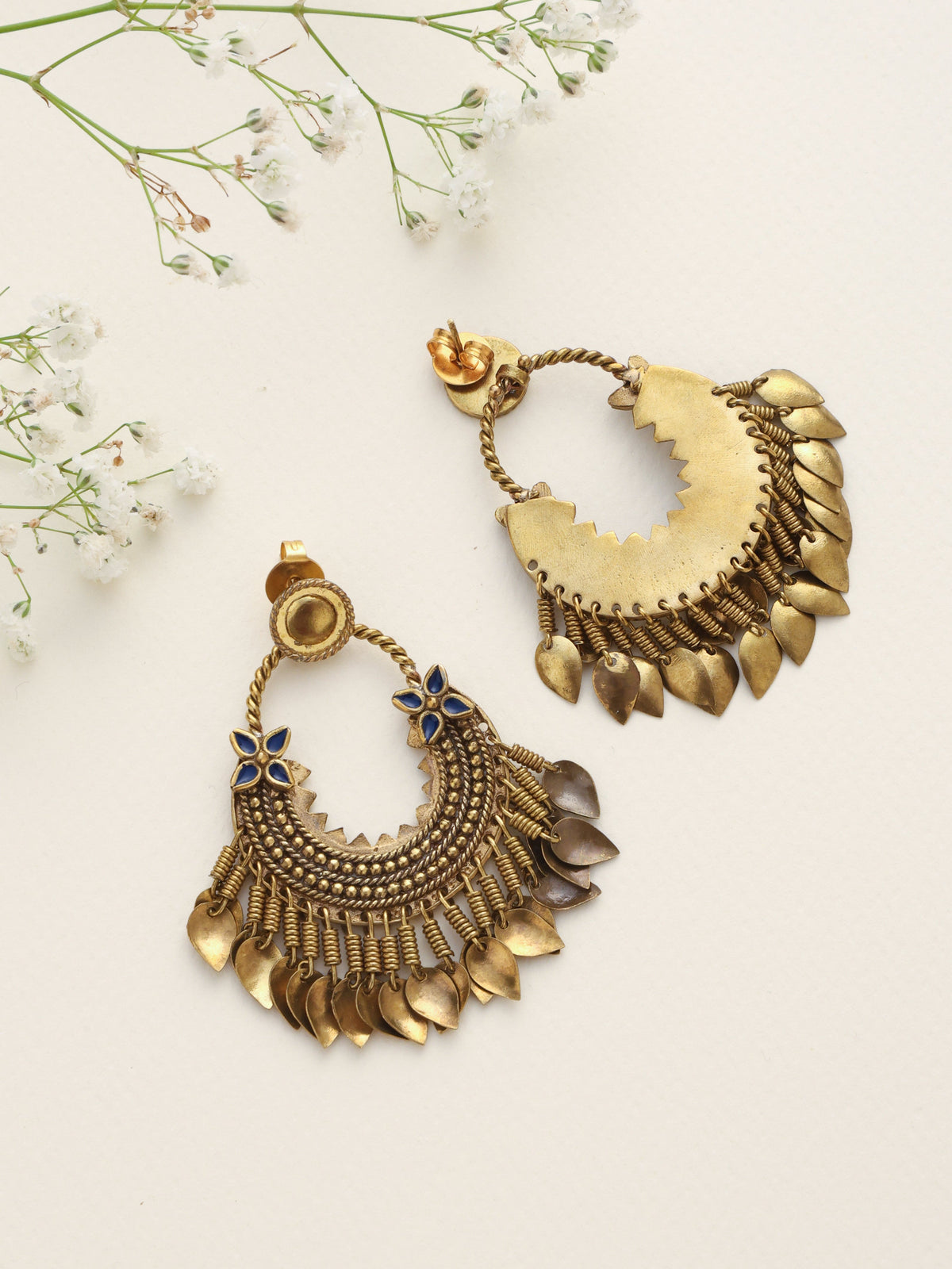 trueBrowns Brass Contemporary Tassel Earrings | Grocsy
