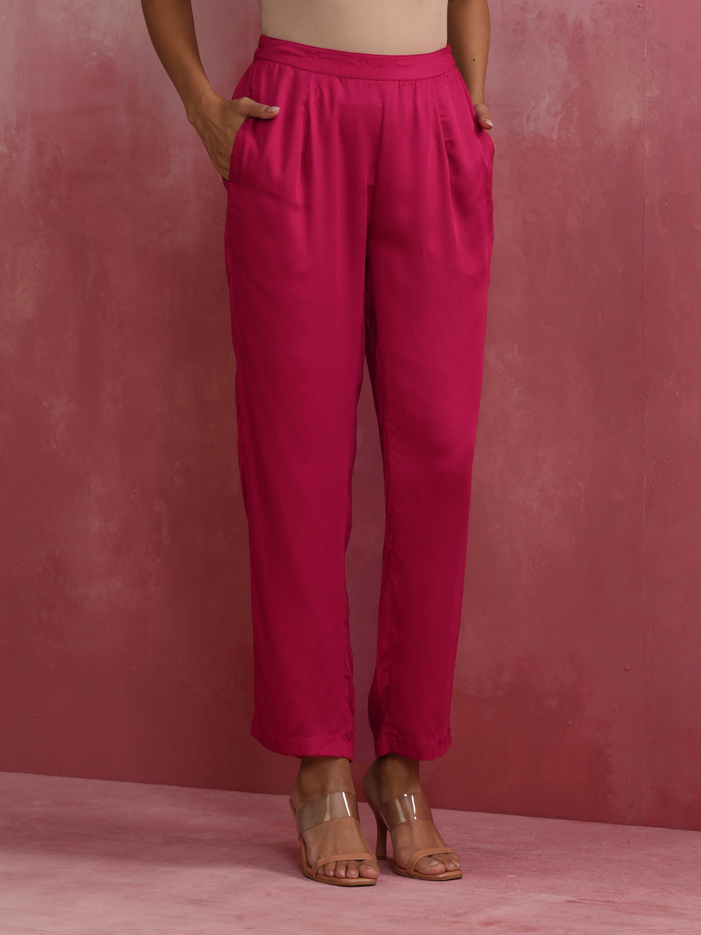 trueBrowns Grey High Slit Modal Kurta Set | Grocsy