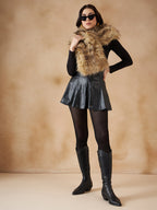 InWeave Women's Cat Print Faux Fur Neck Warmer | Grocsy