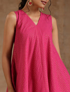 trueBrowns Pink Gold Cotton Handkerchief Co-Ord Set | Grocsy