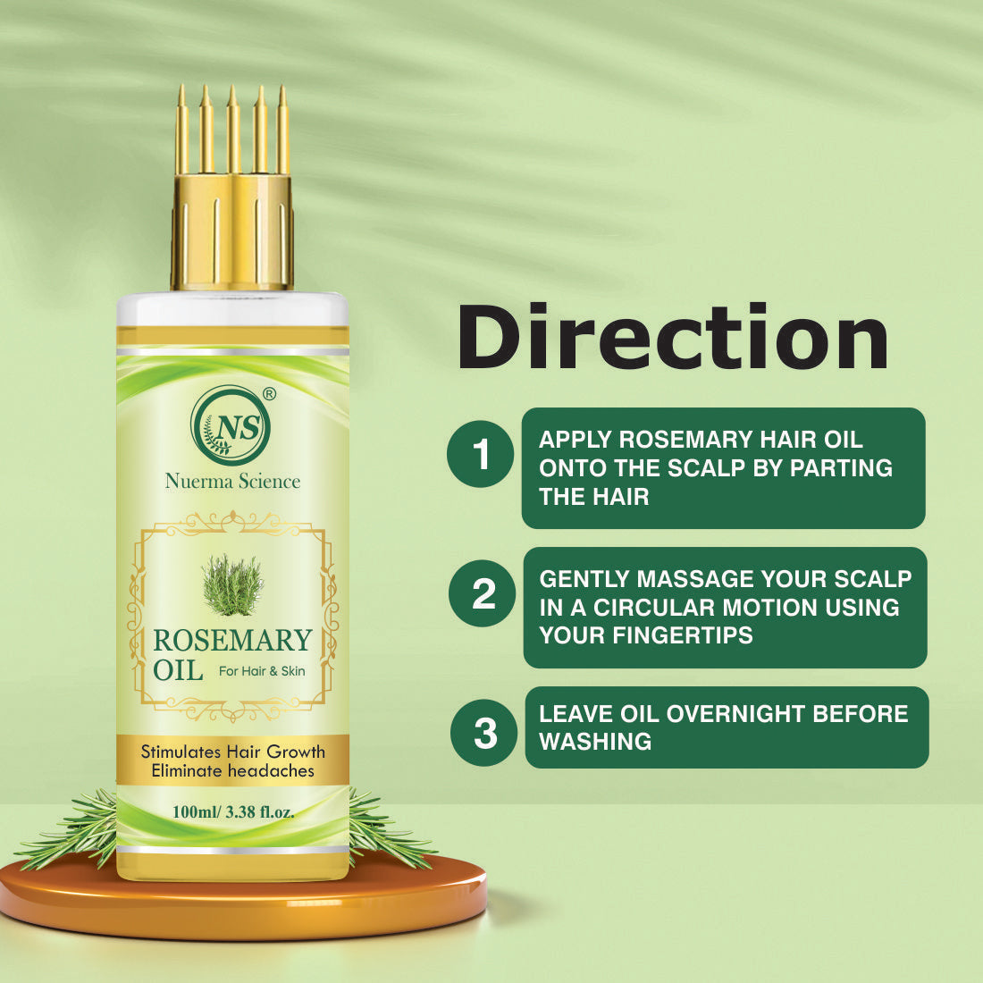 Nuerma Science Rosemary Hair Oil for Anti-Dandruff and Stimulate Hair Growth | Grocsy