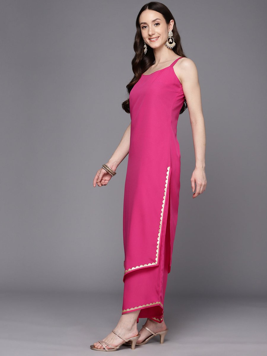 Ahalyaa Gotta Patti Kurta With Palazzos & Dupatta | Grocsy