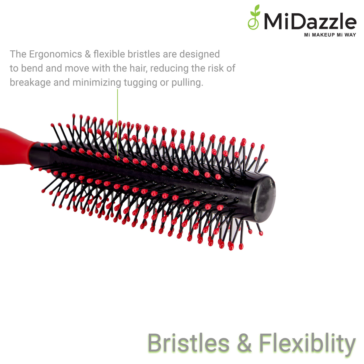 MiDazzle Hair Brush (Red) MIHB0033 | Grocsy