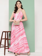 Ahalyaa Printed Ethnic Crop Top with Skirt | Grocsy