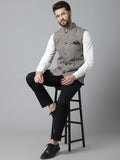 Even Apparels Men's Cream Pure Wool Nehru Jacket | Grocsy