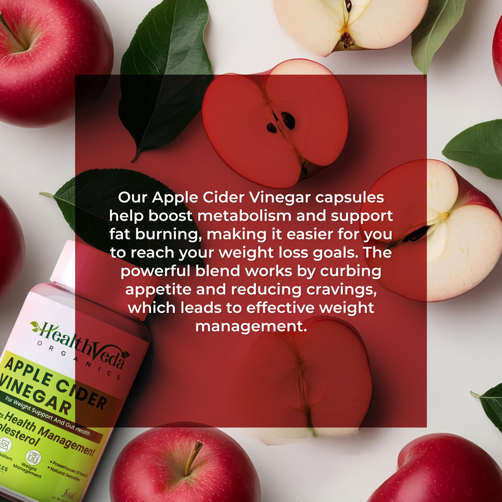 Health Veda Organics Apple Cider Vinegar Supplements Capsules | Grocsy