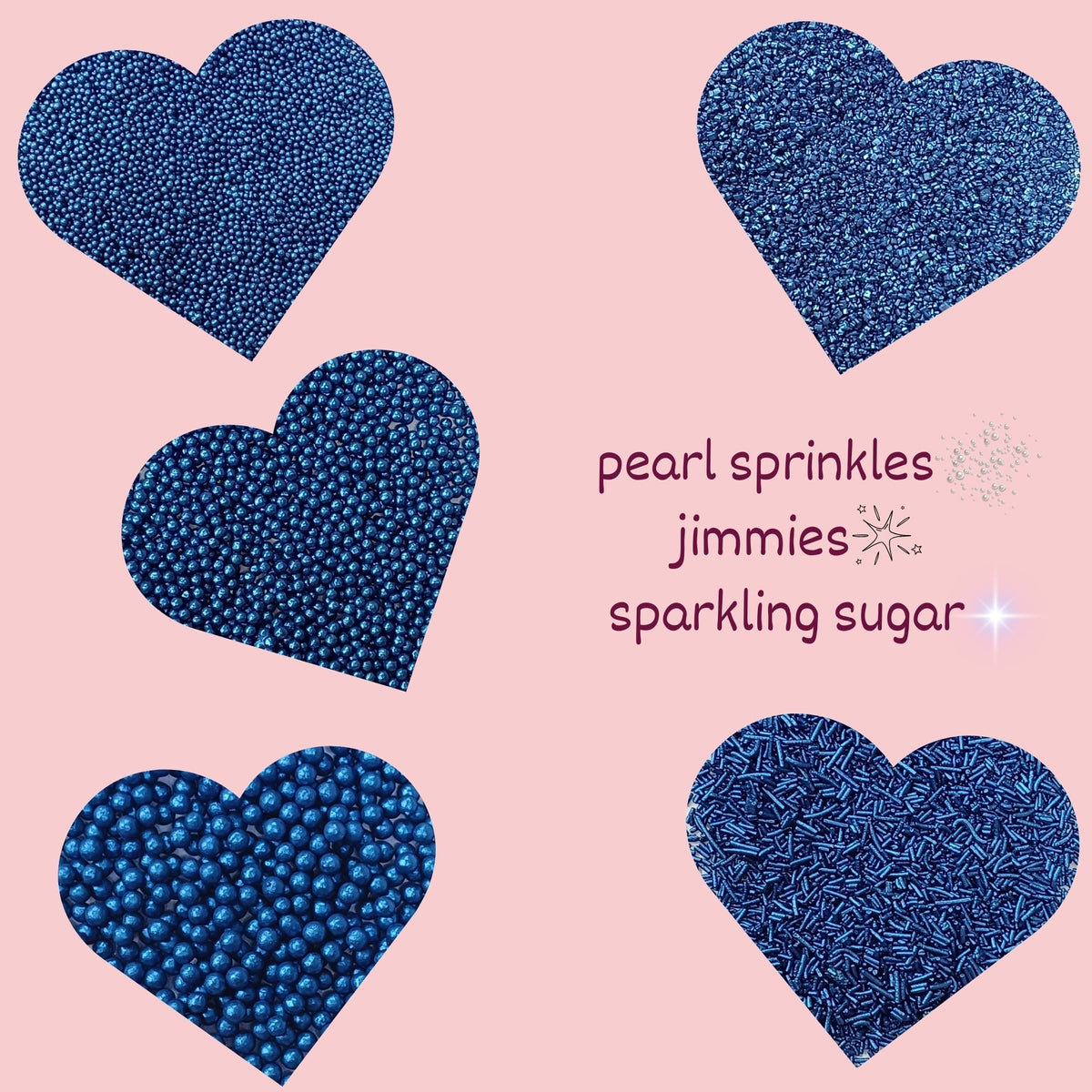 Confect Sprinkles for Cakes & Cupcakes Decoration | USP-10(Navy Blue) | Grocsy