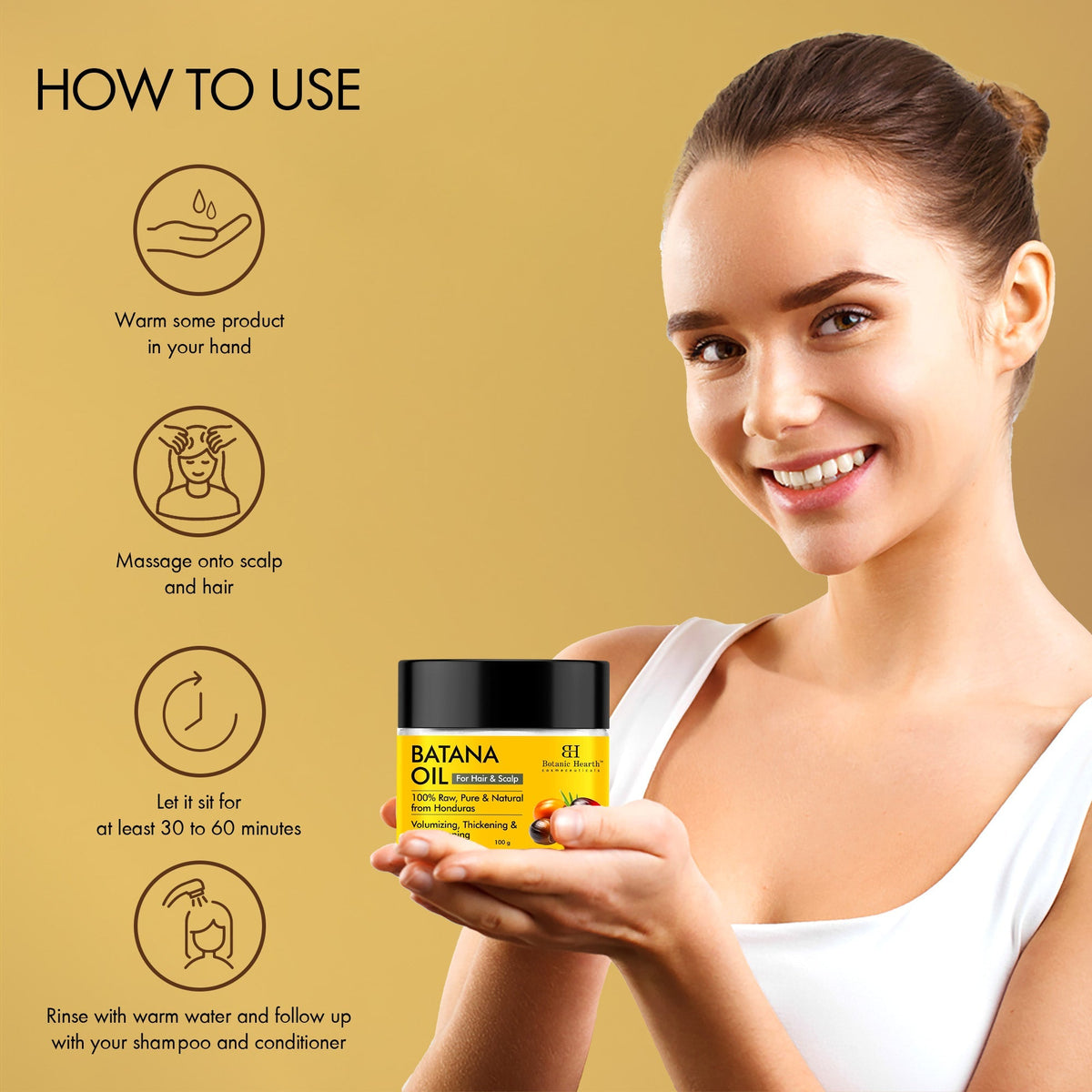 Botanic Hearth Batana Oil - Butter for Hair & Skin nourishment | Grocsy