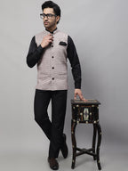 Even Apparels Men's Cream Pure Wool Nehru Jacket | Grocsy
