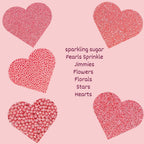 Confect Sprinkles for Cakes & Cupcakes Decoration | USP-27(Valentine Pink) | Grocsy