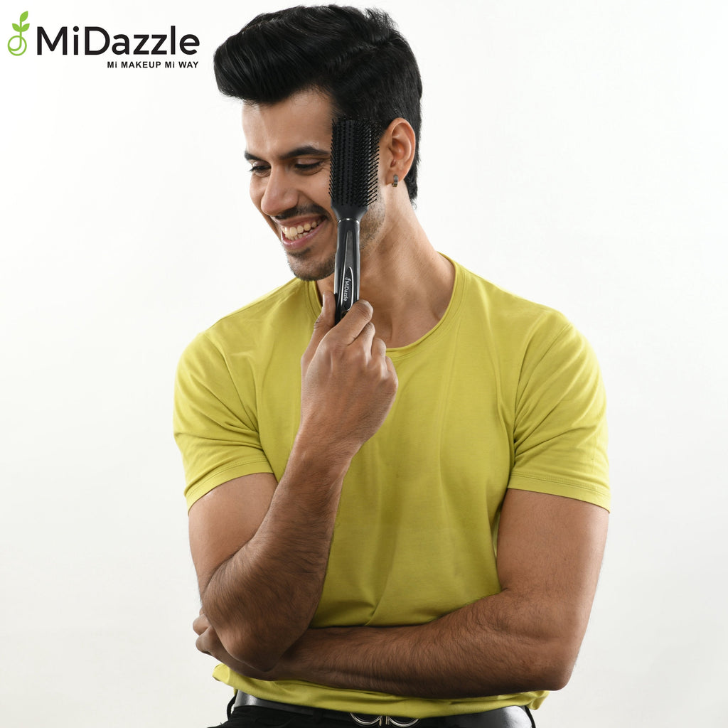 MiDazzle Hair Brush (Matt Black) MIHB0004 | Grocsy