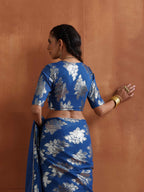 trueBrowns Blue Metallic Blouse | Grocsy