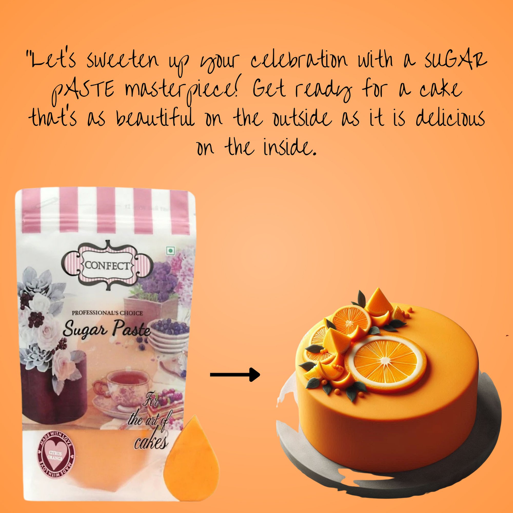Confect Citrus Orange Fondant | Edible Sugarpaste | Grocsy