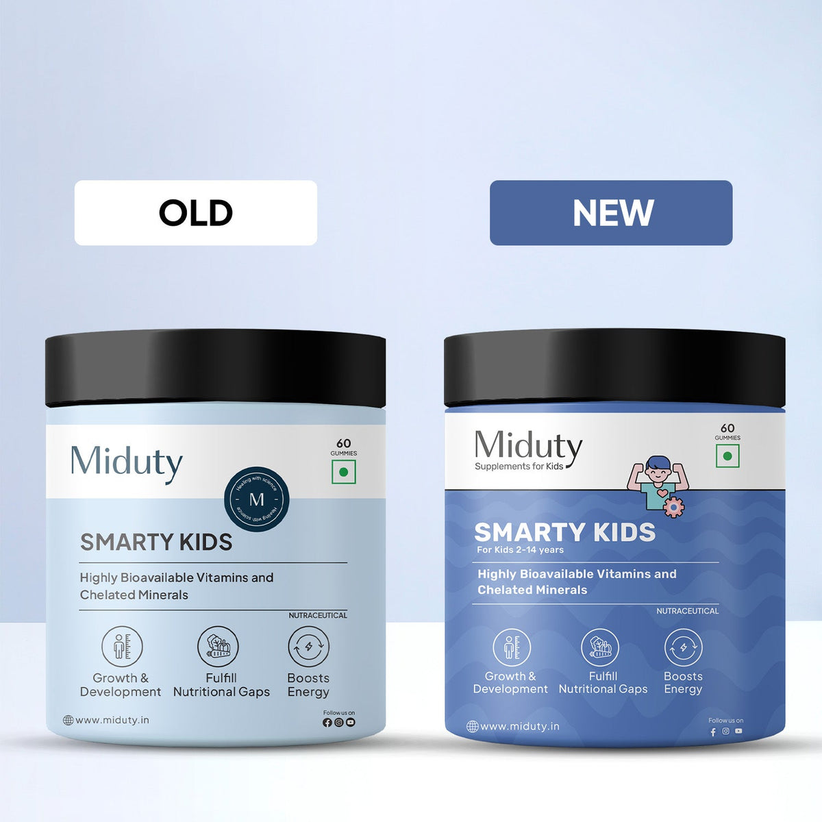 Miduty by Palak Notes Smarty Kids Multivitamin Gummies | Grocsy