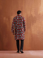 trueBrowns Men's Rust Printed Kurta | Grocsy