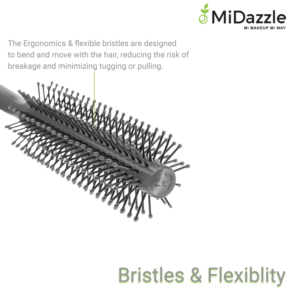 MiDazzle Hair Brush (Grey) MIHB0034 | Grocsy
