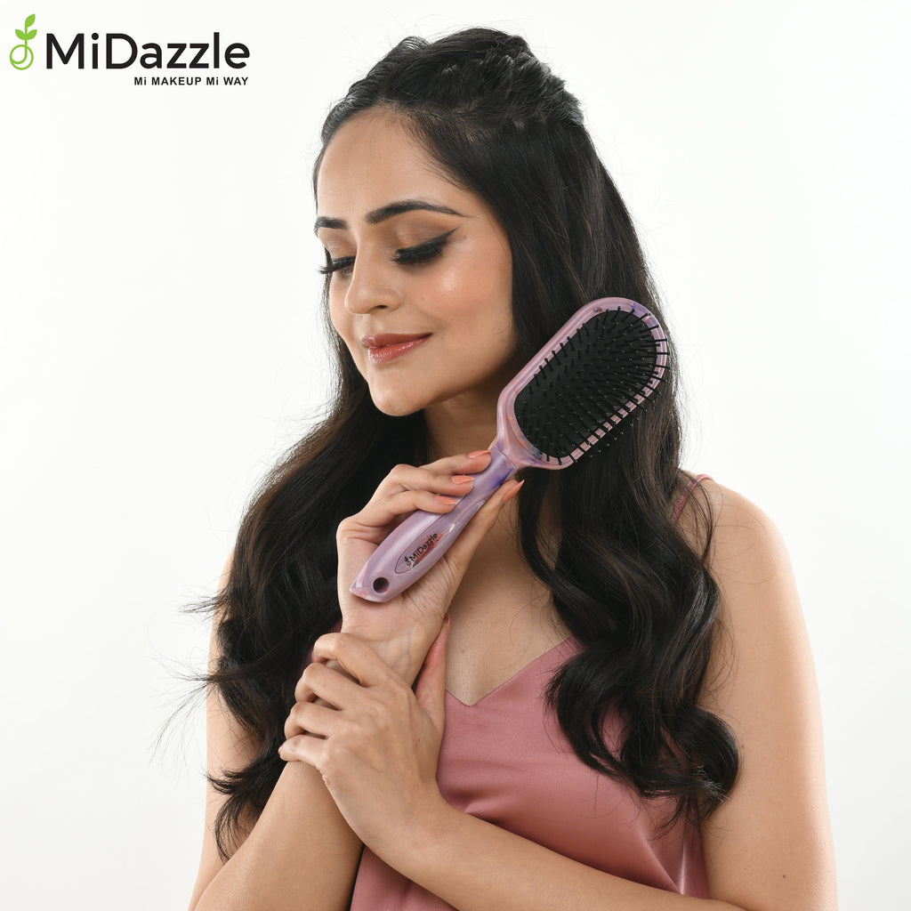 MiDazzle Oval Hair Brush (Marble) MIHB0027 | Grocsy