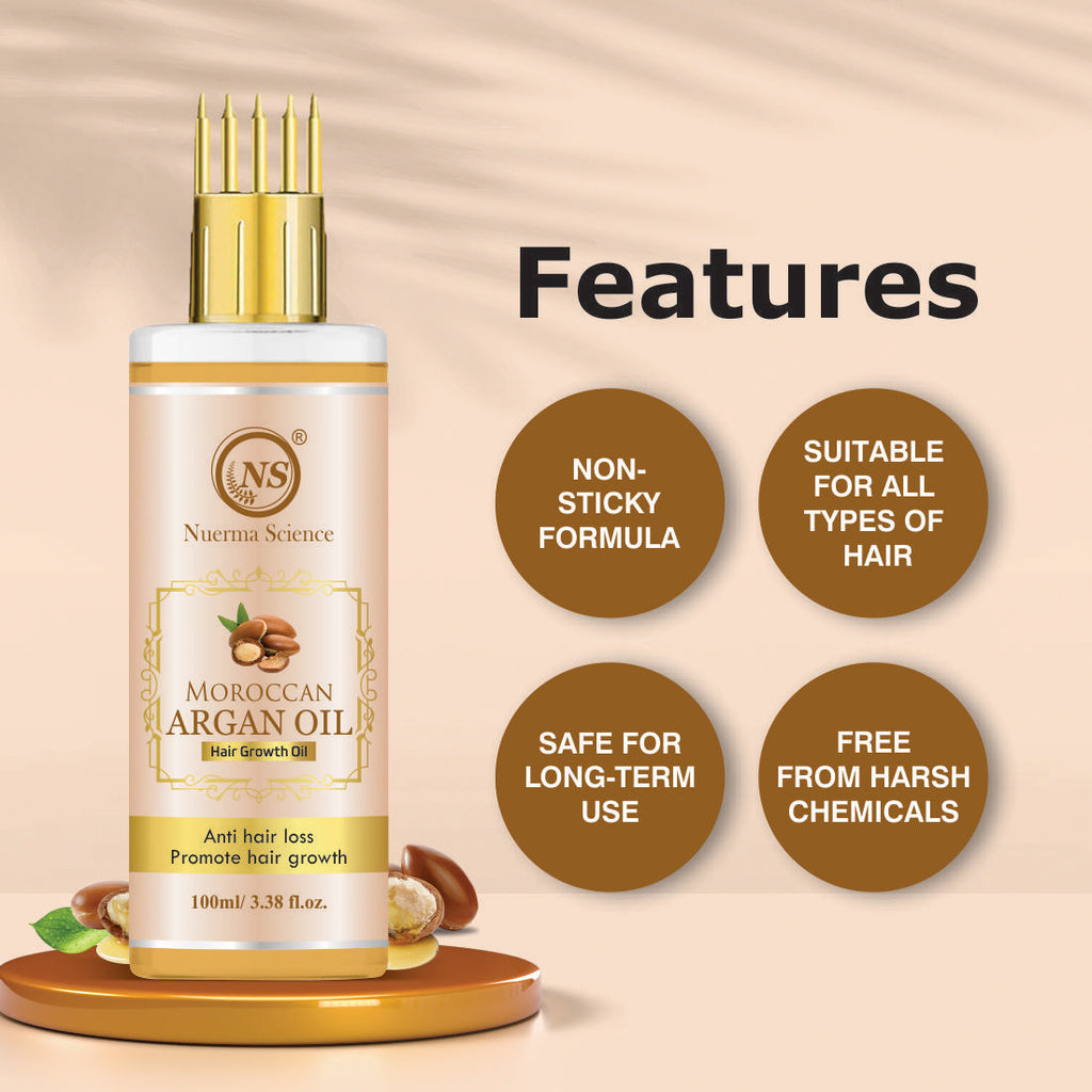 Nuerma Science Moroccan Argan Hair Oil | Grocsy