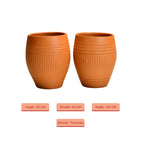 Sowpeace Premium Set of 2 Unglazed Terracotta Glasses | Grocsy