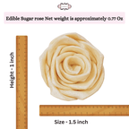 Confect Pearl | Edible Metallic Sugar Roses Topper | Grocsy