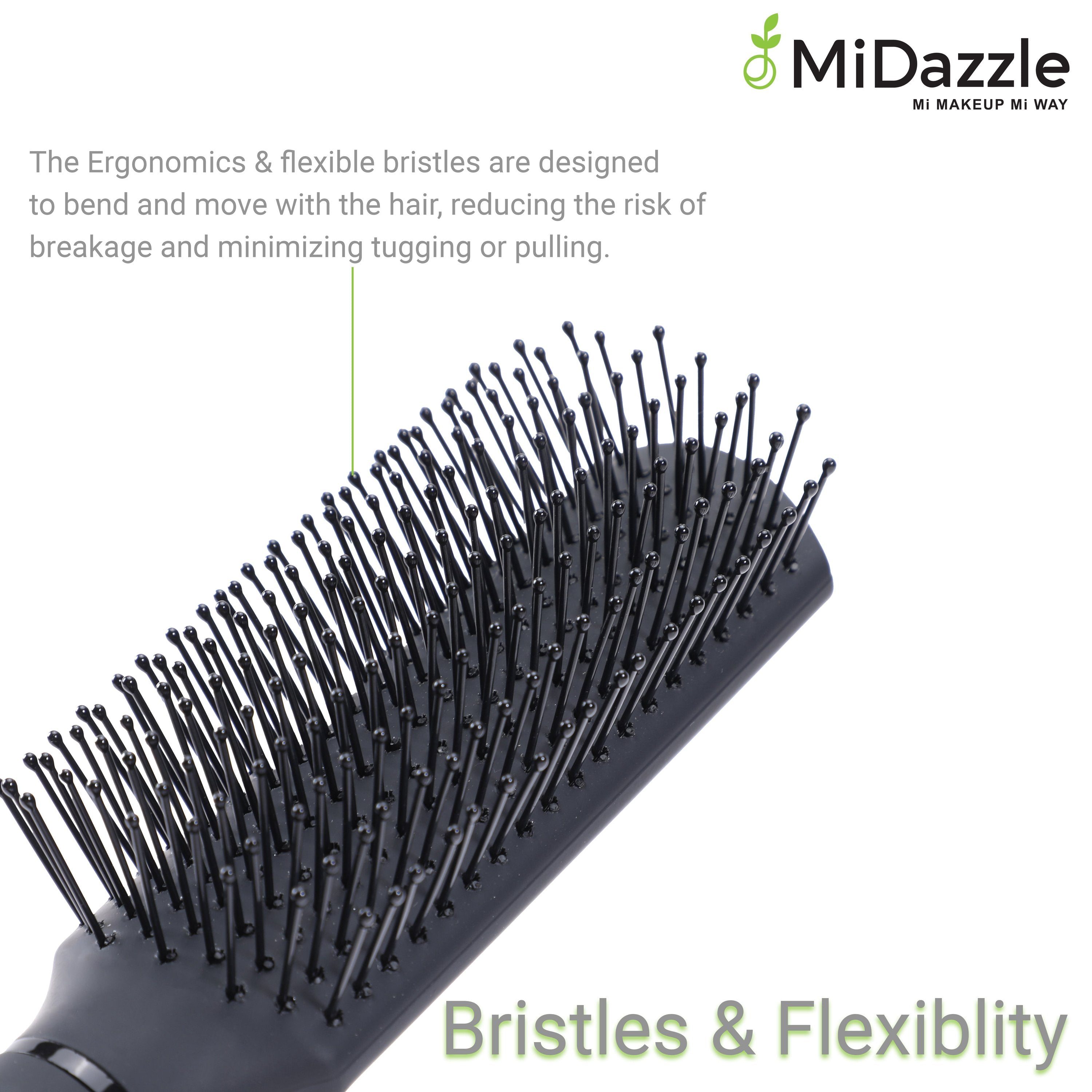 MiDazzle Hair Brush (Wooden) MIHB0036 | Grocsy
