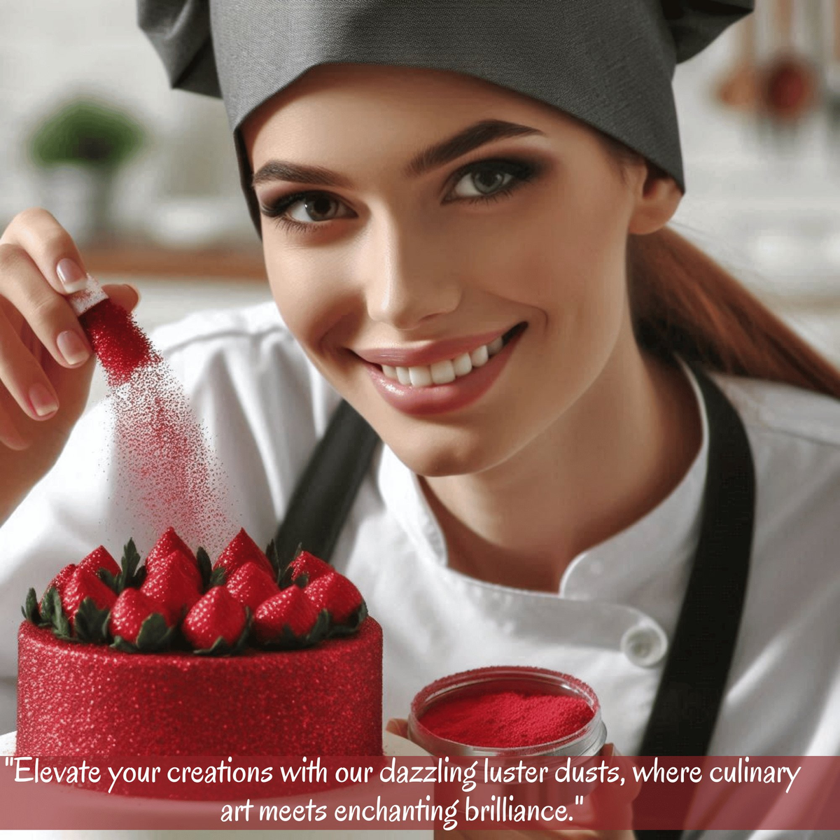 Confect Crystal Wine Red | Edible Luster Dust | Grocsy