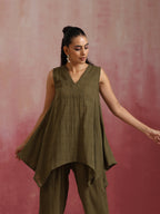 trueBrowns Olive Cotton Dobby Dobby Co-ord set | Grocsy
