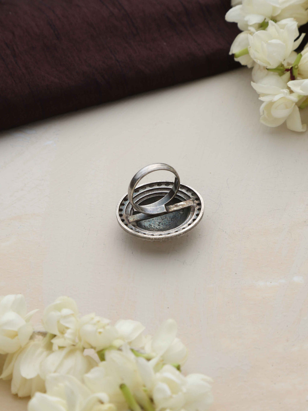 trueBrowns Silver Tone Dome Ring | Grocsy