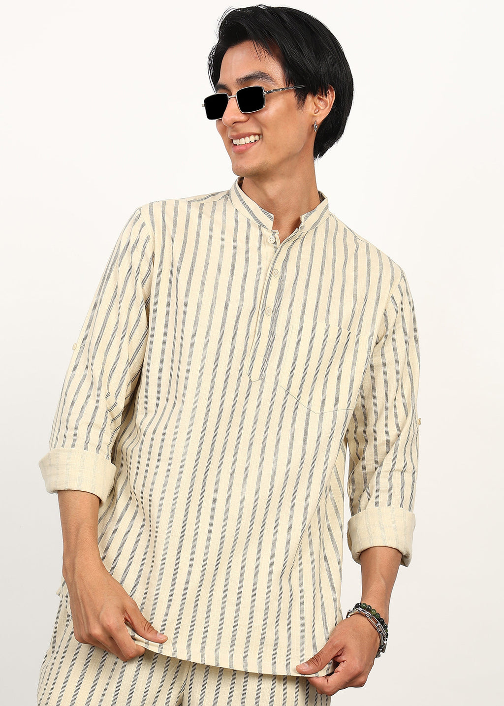 Fabmade Sandline Stripe Linen Set | Grocsy