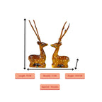 Sowpeace Pair of wooden sitting deer | Grocsy