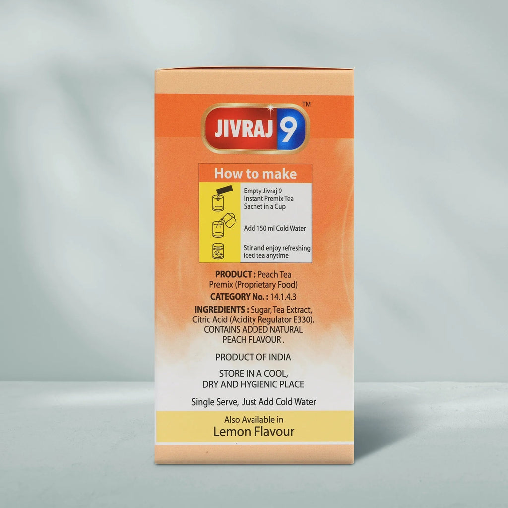 jivraj9 Tea Peach Premix Iced Tea Box | Grocsy