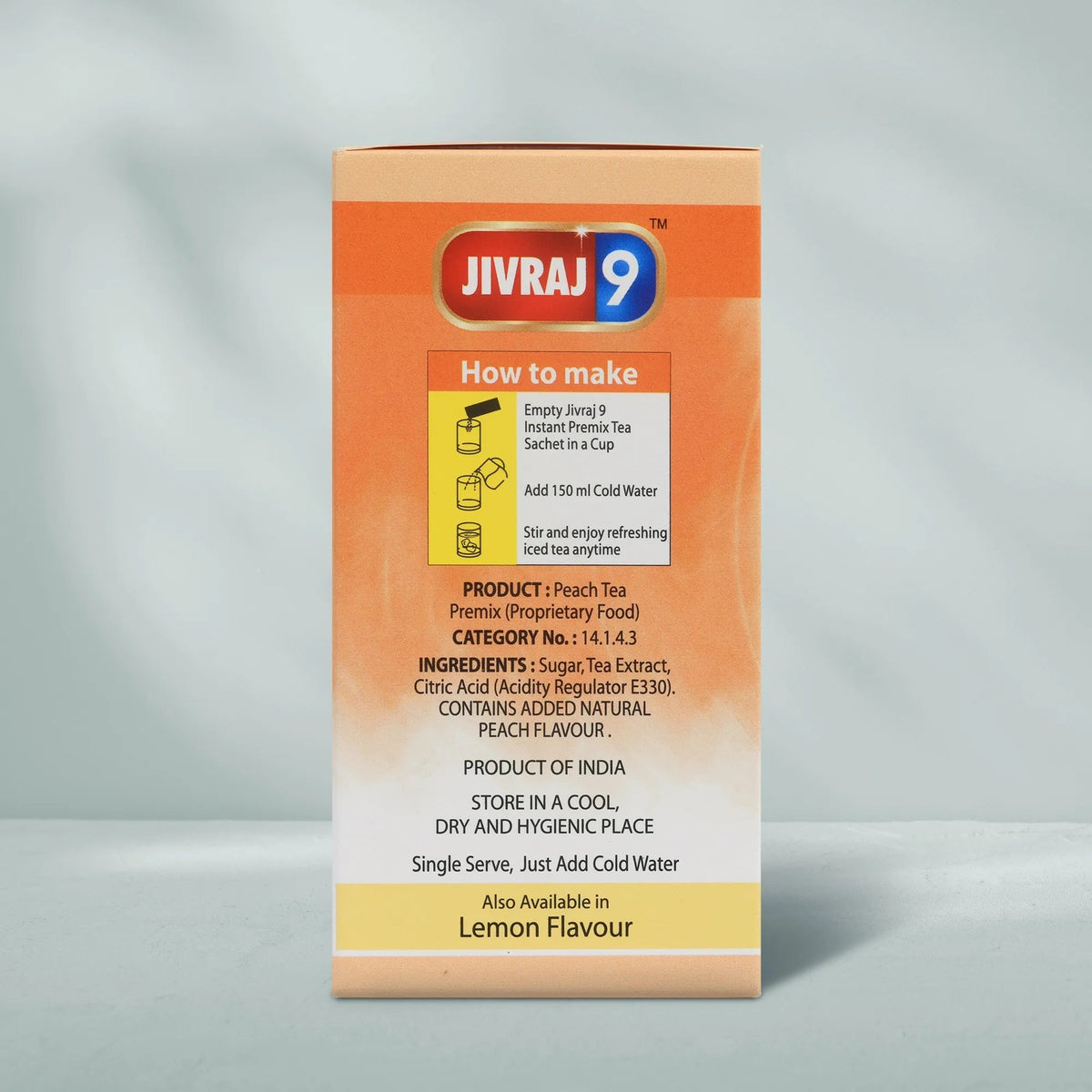 jivraj9 Tea Peach Premix Iced Tea Box | Grocsy